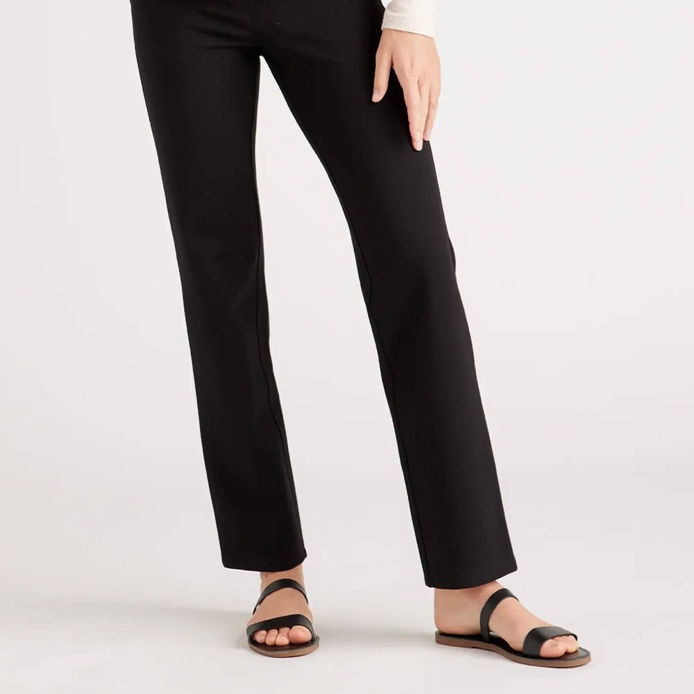 Quince Black Straight-Leg Pants